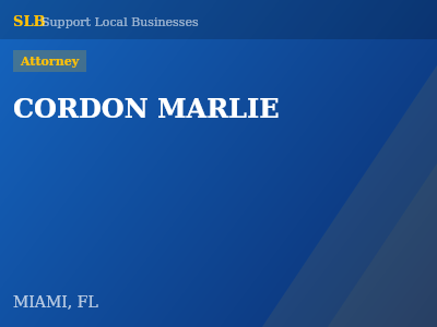 CORDON MARLIE — Attorney in MIAMI, FL