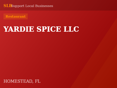 YARDIE SPICE LLC — Restaurant in HOMESTEAD, FL