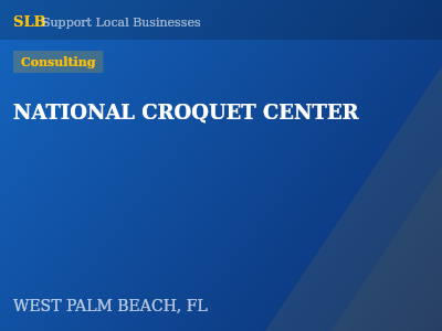 NATIONAL CROQUET CENTER — Consulting in WEST PALM BEACH, FL