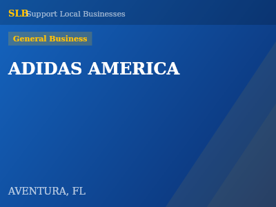 ADIDAS AMERICA — General Business in AVENTURA, FL