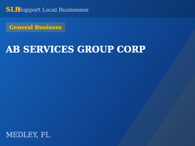 AB SERVICES GROUP CORP — General Business in MEDLEY, FL