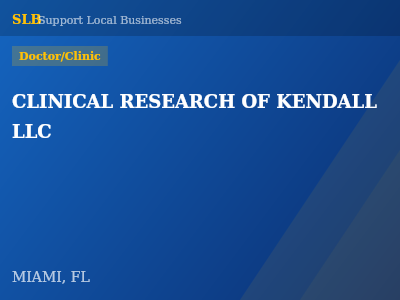 CLINICAL RESEARCH OF KENDALL LLC — Doctor/Clinic in MIAMI, FL
