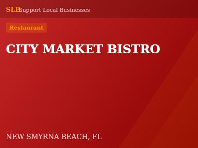 CITY MARKET BISTRO — Restaurant in NEW SMYRNA BEACH, FL