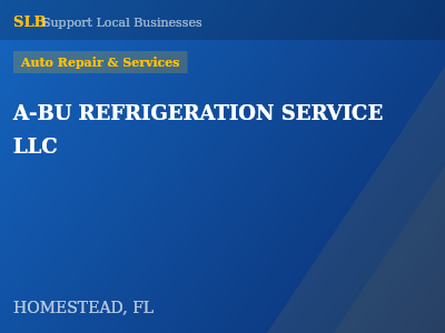 A-BU REFRIGERATION SERVICE LLC — Auto Repair & Services in HOMESTEAD, FL