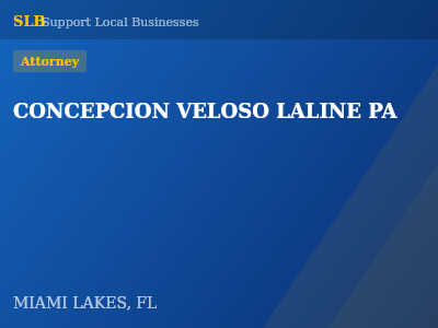 CONCEPCION VELOSO LALINE PA — Attorney in MIAMI LAKES, FL