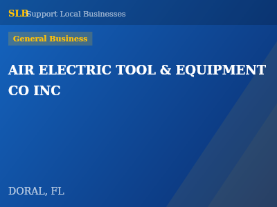 AIR ELECTRIC TOOL & EQUIPMENT CO INC — General Business in DORAL, FL