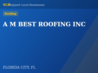 A M BEST ROOFING INC — Roofing in FLORIDA CITY, FL