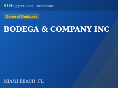 BODEGA & COMPANY INC — General Business in MIAMI BEACH, FL