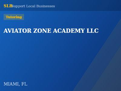 AVIATOR ZONE ACADEMY LLC — Tutoring in MIAMI, FL