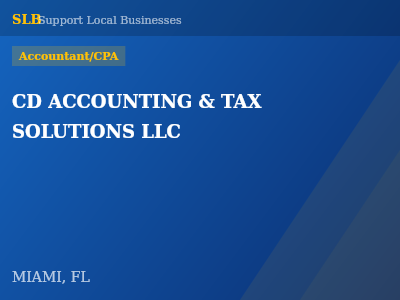 CD ACCOUNTING & TAX SOLUTIONS LLC — Accountant/CPA in MIAMI, FL