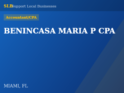 BENINCASA MARIA P CPA — Accountant/CPA in MIAMI, FL