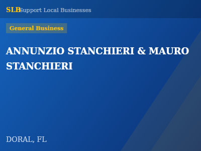 ANNUNZIO STANCHIERI & MAURO STANCHIERI — General Business in DORAL, FL