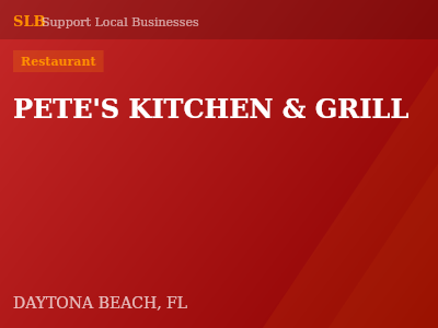 PETE'S KITCHEN & GRILL — Restaurant in DAYTONA BEACH, FL