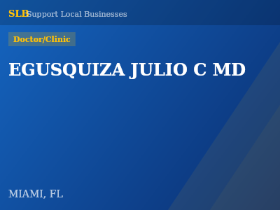 EGUSQUIZA JULIO C MD — Doctor/Clinic in MIAMI, FL