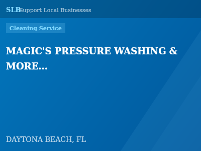 MAGIC'S PRESSURE WASHING & MORE... — Cleaning Service in DAYTONA BEACH, FL