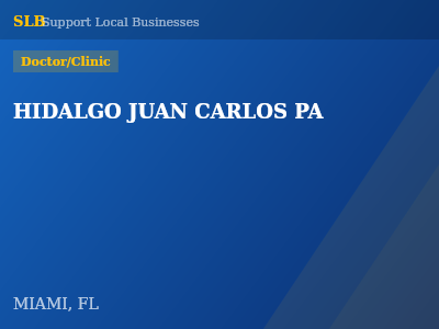 HIDALGO JUAN CARLOS PA — Doctor/Clinic in MIAMI, FL