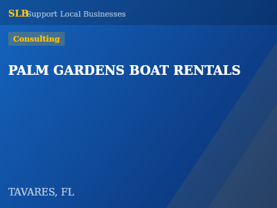 PALM GARDENS BOAT RENTALS — Consulting in TAVARES, FL