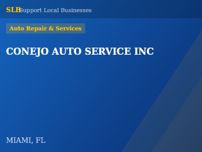CONEJO AUTO SERVICE INC — Auto Repair & Services in MIAMI, FL