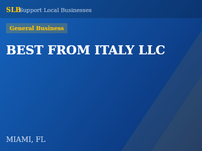BEST FROM ITALY LLC — General Business in MIAMI, FL
