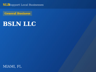 BSLN LLC — General Business in MIAMI, FL
