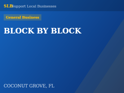 BLOCK BY BLOCK — General Business in COCONUT GROVE, FL
