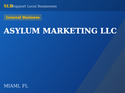 ASYLUM MARKETING LLC — General Business in MIAMI, FL