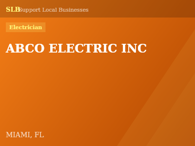 ABCO ELECTRIC INC — Electrician in MIAMI, FL