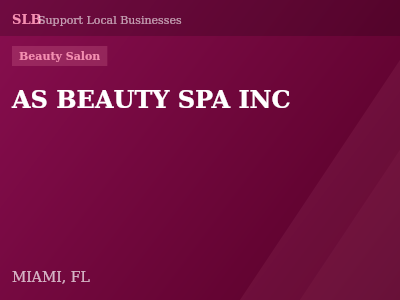 AS BEAUTY SPA INC — Beauty Salon in MIAMI, FL