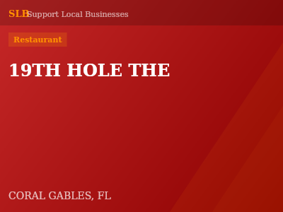 19TH HOLE THE — Restaurant in CORAL GABLES, FL