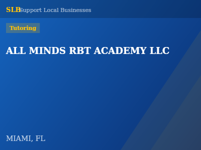 ALL MINDS RBT ACADEMY LLC — Tutoring in MIAMI, FL