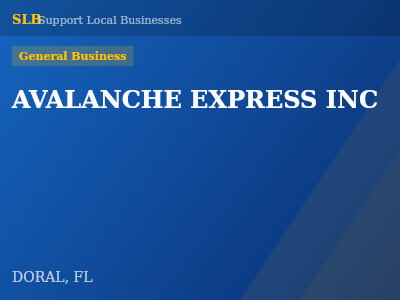 AVALANCHE EXPRESS INC — General Business in DORAL, FL