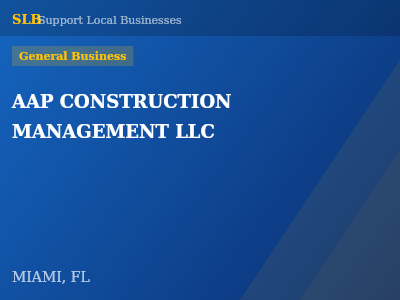 AAP CONSTRUCTION MANAGEMENT LLC — General Business in MIAMI, FL
