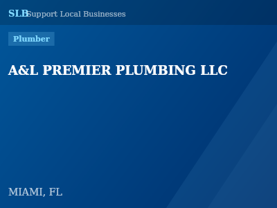 A&L PREMIER PLUMBING LLC — Plumber in MIAMI, FL