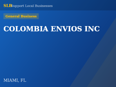 COLOMBIA ENVIOS INC — General Business in MIAMI, FL