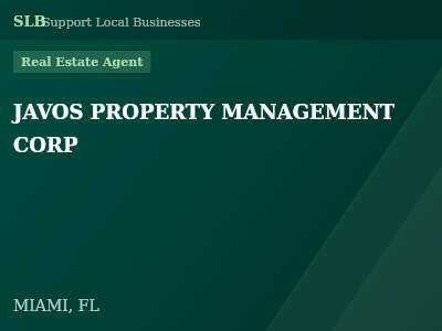 JAVOS PROPERTY MANAGEMENT CORP — Real Estate Agent in MIAMI, FL