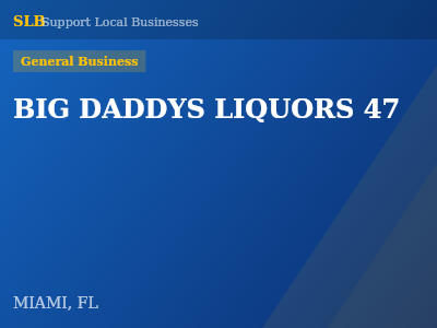 BIG DADDYS LIQUORS 47 — General Business in MIAMI, FL