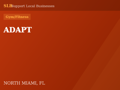 ADAPT — Gym/Fitness in NORTH MIAMI, FL
