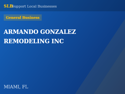 ARMANDO GONZALEZ REMODELING INC — General Business in MIAMI, FL