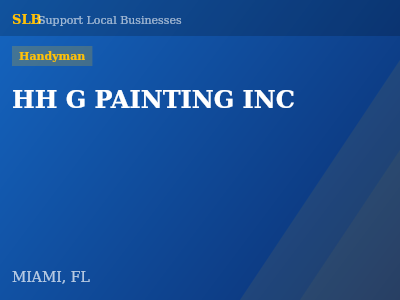 HH G PAINTING INC — Handyman in MIAMI, FL