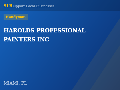 HAROLDS PROFESSIONAL PAINTERS INC — Handyman in MIAMI, FL