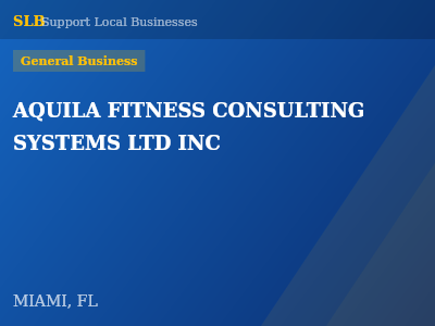 AQUILA FITNESS CONSULTING SYSTEMS LTD INC — General Business in MIAMI, FL
