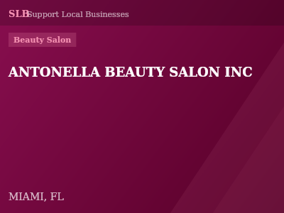 ANTONELLA BEAUTY SALON INC — Beauty Salon in MIAMI, FL
