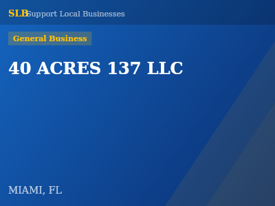40 ACRES 137 LLC — General Business in MIAMI, FL