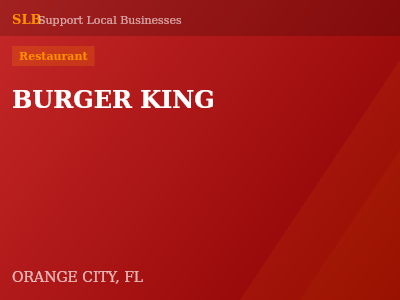 BURGER KING — Restaurant in ORANGE CITY, FL