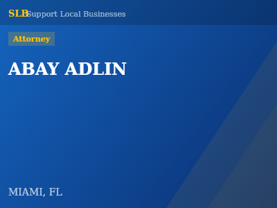 ABAY ADLIN — Attorney in MIAMI, FL