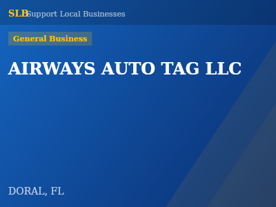 AIRWAYS AUTO TAG LLC — General Business in DORAL, FL