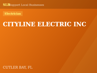 CITYLINE ELECTRIC INC — Electrician in CUTLER BAY, FL
