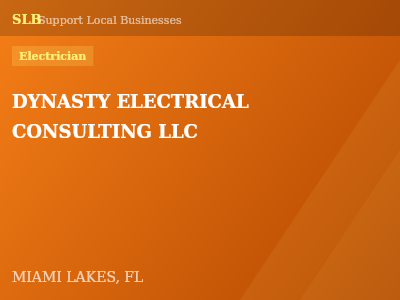DYNASTY ELECTRICAL CONSULTING LLC — Electrician in MIAMI LAKES, FL