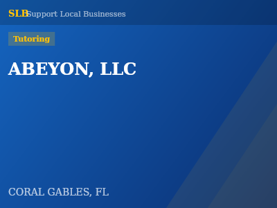 ABEYON, LLC — Tutoring in CORAL GABLES, FL