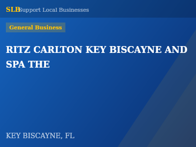 RITZ CARLTON KEY BISCAYNE AND SPA THE — General Business in KEY BISCAYNE, FL